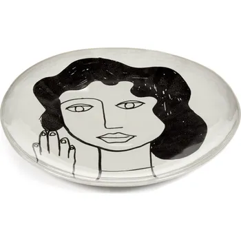 Talíř Serax, Talíř jídelní La Mère, 25 cm, bílo-černý - Formadore