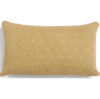 Polštář Essenza, Dekorativní polštář Knitted Ajour 30 x 50 cm žlutý - Formadore