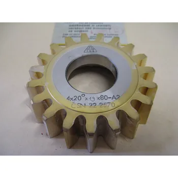 Pracovní nůž Obrážecí nože kotoučové s přímými zuby m4X20°X19X80-A2 TiN CSN 222570