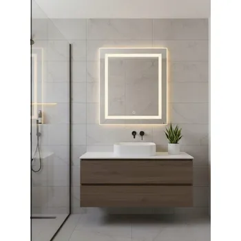 Zrcadlo Zrcadlo LED La Luna | Dotykový spínač 50×70 cm Studená bílá 6000K | Vyrobeno v PL