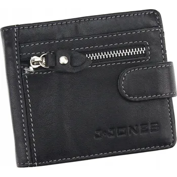 Peněženka Pánská kožená peněženka Jennifer Jones 5533 Klasická Černá z pravé kůže