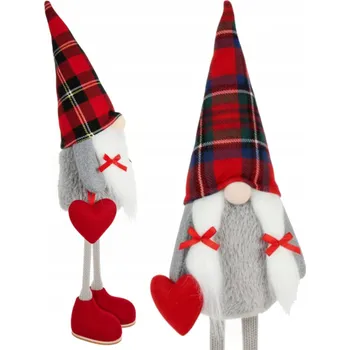 Vánoční dekorace Vánoční SKŘÍTEK 40 cm - Červený GNÓM - Prémiová Dekorace - HIT VÁNOC 2025