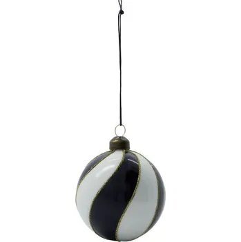 Vánoce House Doctor, Vánoční ozdoby Coil černo-bílé 4 ks - Formadore