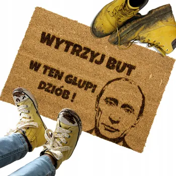 Rohožka ROHOŽKA PŘED DVEŘE - UTŘETE SI BOTY O PUTINA - KOKOS
