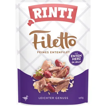 Krmivo pro psa 48ks-48x100g RINTI Filetto kapsičky v želé kachna s kachním srdcem vlhké krmivo pro psy
