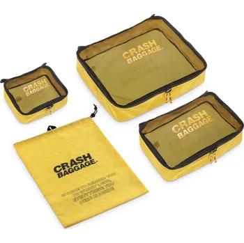 Úložný box Crash Baggage, Úložné boxy na oblečení Easy Life s taškou na boty žluté 4 díly - Formadore