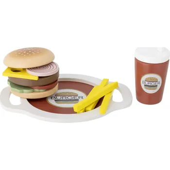 Dřevěná hračka Bloomingville, Hamburger a hranolky - hračka Jools 13 dílů - Formadore