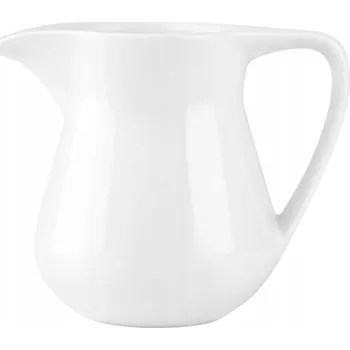 Konvička na mléko PORCELÁNOVÁ KONVIČKA NA MLÉKO DŽBÁNEK NA SMETANU OMÁČKY BÍLÝ