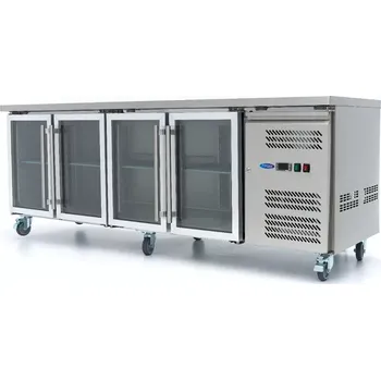 Maxima Pultový CHLADÍCÍ STŮL - 223 cm - 4 skleněné dveře | 09400409