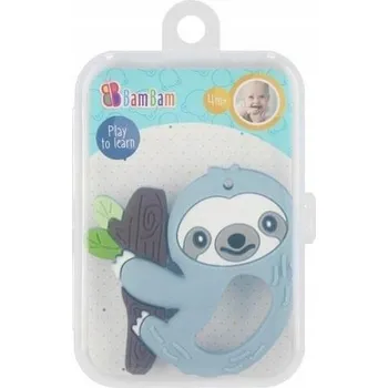 Hračka pro kojence Kousátko na zuby, ortodontické BamBam, kaučukové, modré