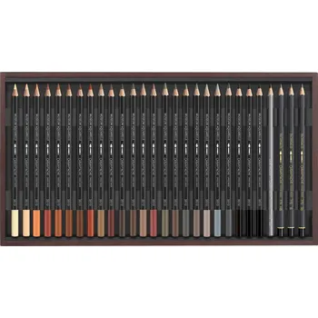 Výtvárné potřeby Dřevěná kazeta Caran d'Ache Museum Aquarelle 76