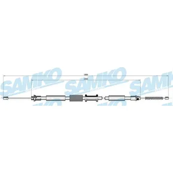 Lanko parkovací brzdy Tažné lanko, parkovací brzda, C0658B