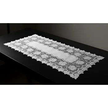 Stolování Žakárový ubrus - běhoun TREYSY různé rozměry cm bílá MyBestHome Rozměr: 100x50 cm