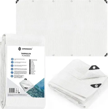 Krycí plachta Krycí plachta s oky 3x5 m, 100g PE SPRINGOS GA2180 bílá