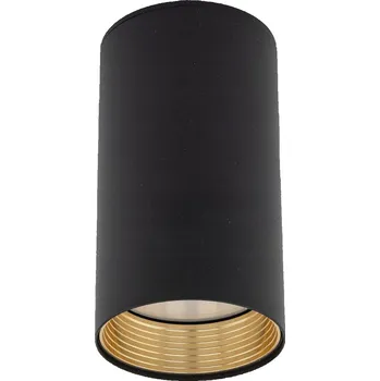 Stropní reflektor kulatý TK-Lighting černý, zlatý