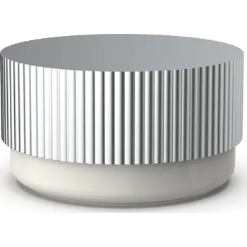 Úložný box Decor Walther, Koupelnová dóza Of Line se stříbrným víčkem 16,5 cm krémová - Formadore