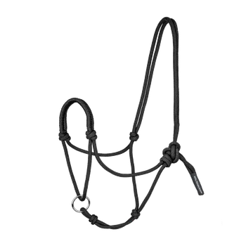 Vybavení pro koně Uzlíková ohlávka Waldhausen s kroužkem černá Barva: schwarz, Velikost: VB