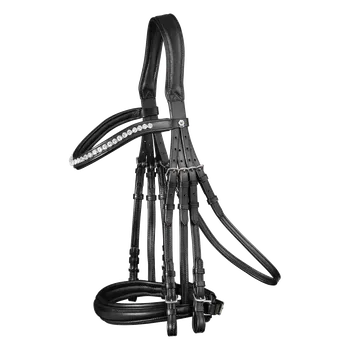 Drezurní uzda Waldhausen X-Line Supersoft černá Barva: černá, Velikost: WB