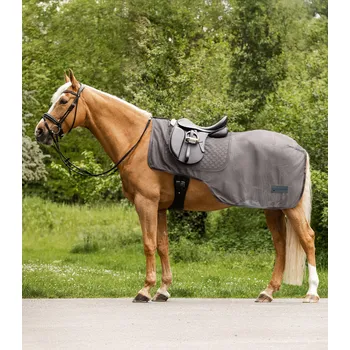 Deka pro koně Deka bederní proti hmyzu síťovaná Comfort Waldhausen Barva: šedá, Velikost: 155 cm lehce připevnitelná k sedlu, pro letní vyjížďky