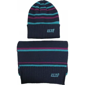 Čepice ELT LARA sada zimní čepice a šály – unisex, více barev Barva: Modrá čepice + šála