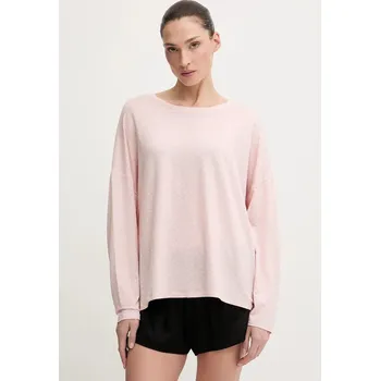 Pánské oblečení Pyžamové tričko s dlouhým rukávem BOSS B Logo LS-Shirt 50550693 růžová 30X, vel. M