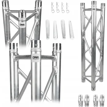 Příhradová konstrukce jeviště, osvětlovací nosník hliníkový trojúhelníkový stříbrný 50x2mm 1m