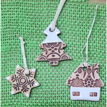 Vánoční ozdoba Keramické vánoční ozdoby Motiv: 3