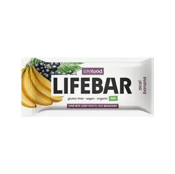 Lifebar Tyčinka acai s banánem raw BIO 40 g