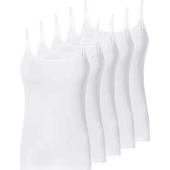 esmara® Dámský top se špagetovými ramínky, 5 kusů (bílá, M(40/42))
