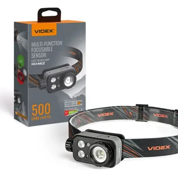 LED svítilna na hlavu 3 barvy světla 5W 500lm 5000K černá IP65 Videx