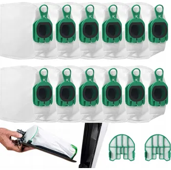 Sáček do vysavače 12x Sáčky do vysavače Vorwerk Kobold VB100 FP100 + 2x filtr