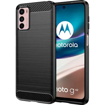 Pouzdro na mobilní telefon Techsuit Karbon Silikon Motorola Moto G42 Černý