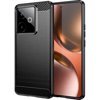 Pouzdro na mobilní telefon Pouzdro Techsuit Carbon Silicone pro Realme GT 7 černé