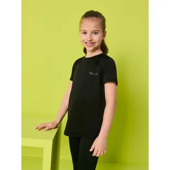 Dívčí tričko Sinsay - Tričko basic - černá - 259HY-99X - 259HY-99X-104