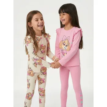 Sinsay - Bavlněná trička s potiskem 2 pack PAW Patrol - pastelová růžová - 880HE-03X - 880HE-03X-98