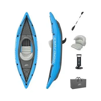 Loď BESTWAY Nafukovací jednomístný kajak Bestway Cove Champion s příslušenstvím VÍCEBAREVNÁ|ŠEDÁ