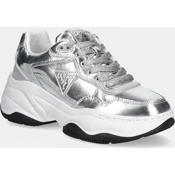Dámská obuv Tenisky Guess HAPYY FLPHAP.LEL12.SILVE stříbrná SLV, EUR 39