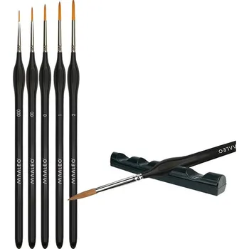 Umělecký štětec Sada 5 precizních uměleckých štětců s praktickým stojánkem