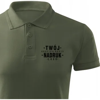 Pánské tričko Pánské polokošile na léto, rozepínací, barva khaki, VLASTNÍ POTISK LOGA, vel. XL