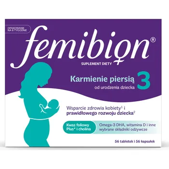 Femibion 3 Kojení, kyselina listová, 56 tablet + 56 kapslí