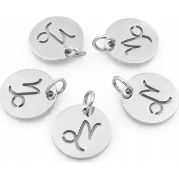 Přívěsek Přívěsek Znamení Zvěrokruhu Kozoroh, Nerezová Ocel, 12x1mm, Otvor 3mm, 5ks