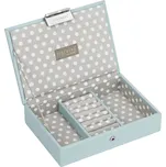 Stackers, Krabička na šperky Stackers s malými puntíky s víkem mini modro-šedá - Formadore