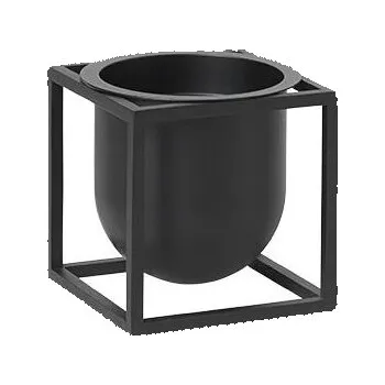Květináč Audo Copenhagen, Obal na květináč Kubus na stojanu 10 cm černý - Formadore