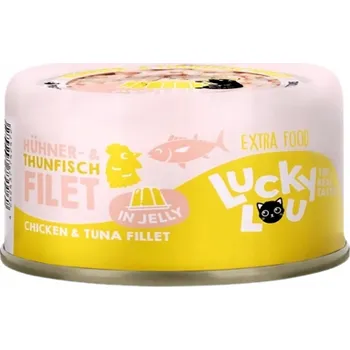 Krmivo pro kočku Lucky Lou Extrafood Tuňák a kuře v želé, konzerva 70g