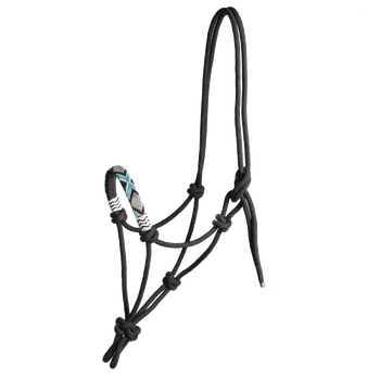 Vybavení pro koně Ohlavka provazova Pearls Waldhausen Barva: černá, Velikost: PON