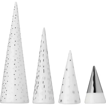 Vánoční dekorace Raeder, Vánoční figurky Little Winter Forest, stříbrné, 4 ks - Formadore