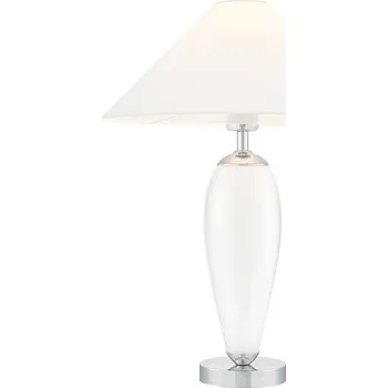 Lampička Kaspa, Stojací lampa Rea průhledný podstavec a bílé stínidlo - Formadore