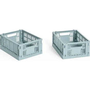 Úložný box Hay, Úložné koše Hay Colour Crate Mini, šedomodré, 2 ks - Formadore