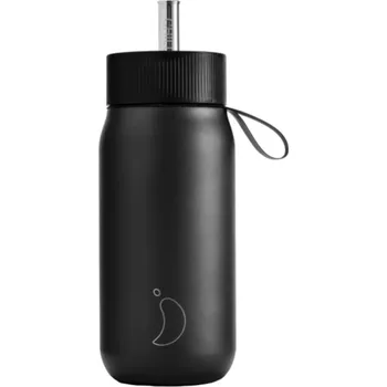 Chilly's Bottles, Termohrnek Series 2 s brčkem, 750 ml, černý - Formadore