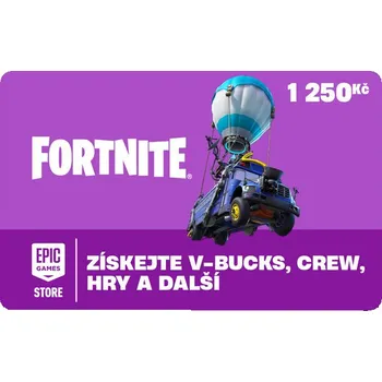 Epic Games Fortnite dárková karta, 1250 Kč